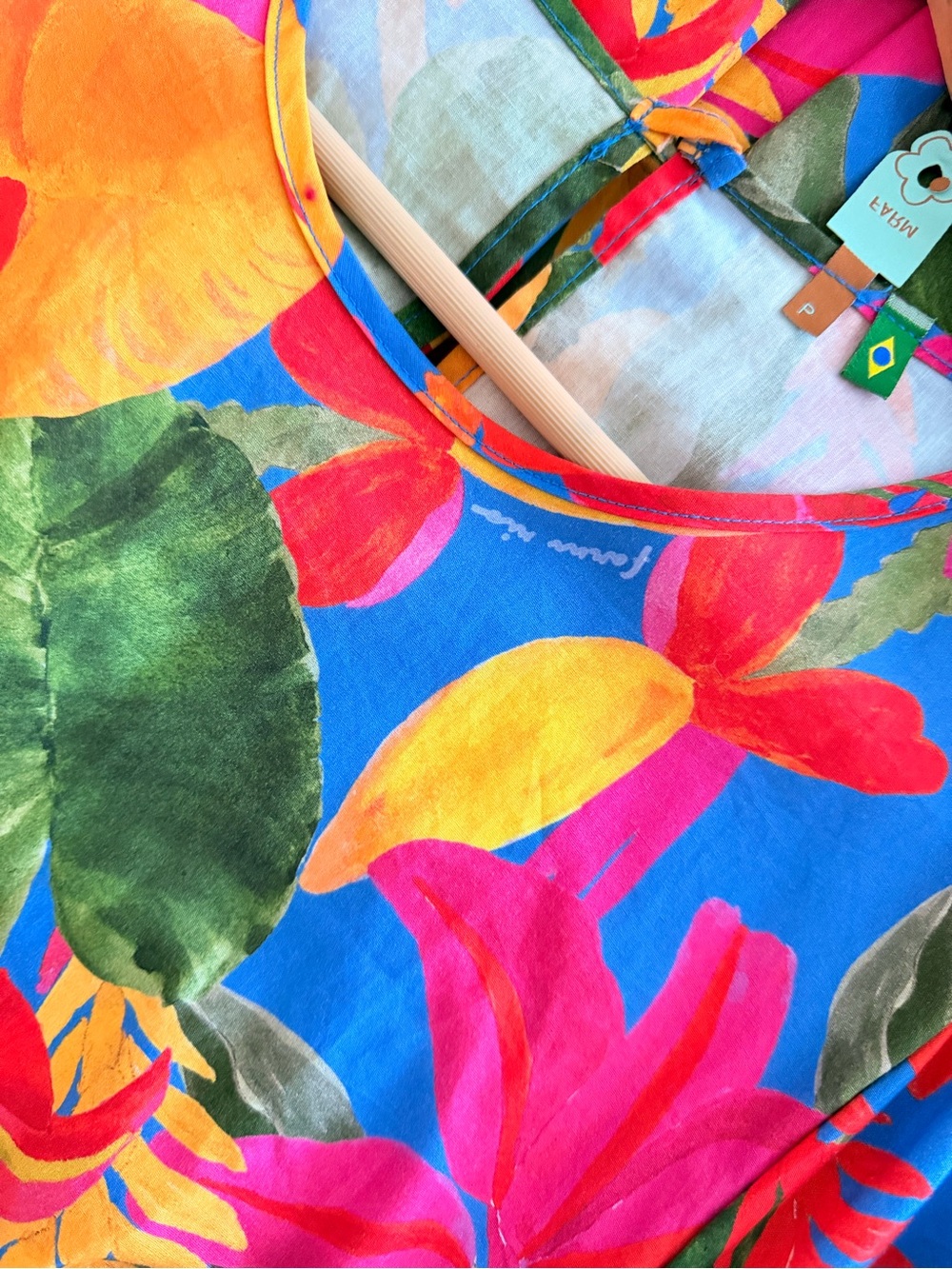 Farm Rio Tropical Flower Midi Dress - Picture 6 of 6